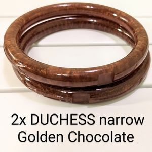 Splendette DUCHESS Narrow Golden Chocolate Bangles 2 Available